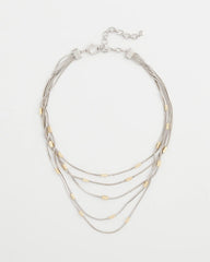 Chico's Mixed Metal Multi-Strand Necklace