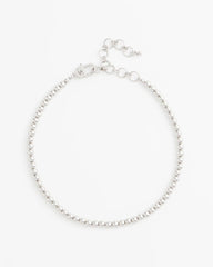 Chico's Silvertone Beaded Necklace