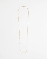 Chico's Fine Crystal Long Chain Necklace