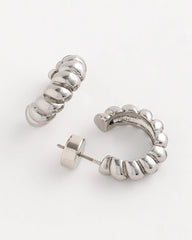 Chico's No Droop® Silvertone Twisted Hoop Earrings