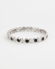 Chico's Black Mini Circle Stretch Bracelet
