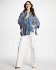 Chico's Rounded Hem Zip-Front Ruana