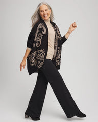 Chico's Ottoman Jacquard Cocoon Cardigan