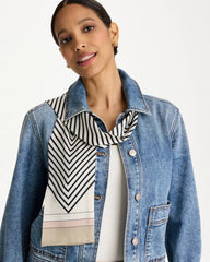 Chico's Satin Printed Skinny Scarf