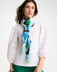 Chico's Blooming Brush Oblong Scarf