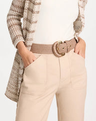 Chico's Satin Stretch Metal Belt