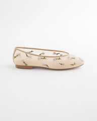 Chico's Orchid Embroidered Ballet Flats