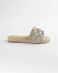 Chico's Linen Knotted Espadrille Slides