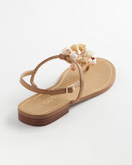 Chico's Beach Seashell T-Strap Sandals