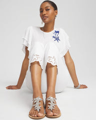 Chico's Beach Starfish T-Strap Sandals