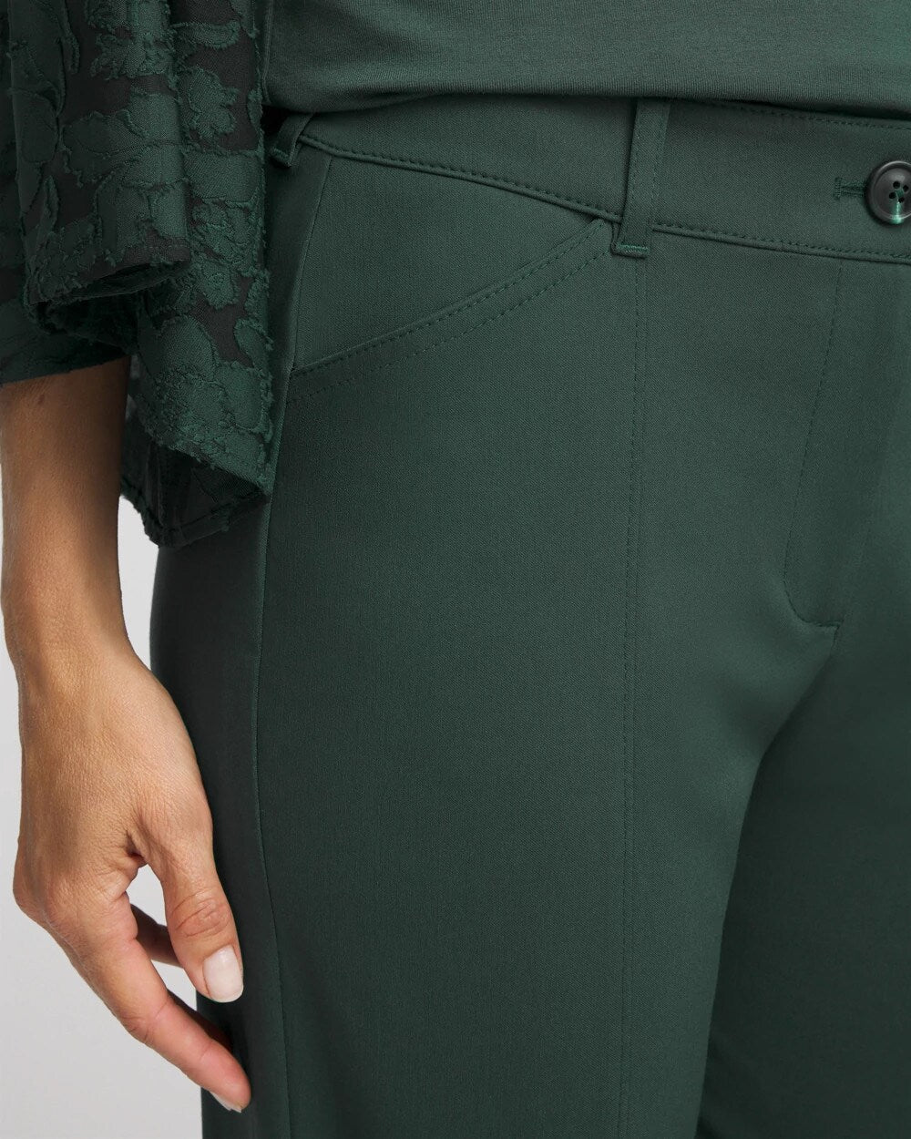 Chico's Petite Bi-Stretch Straight Ankle Pants