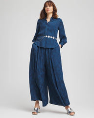 Chico's Jacquard Culotte Wide-Leg Pants