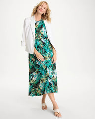 Chico's Palm Printed Knit Maxi Dress