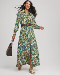 Chico's Printed Long-Sleeved Shirtdress