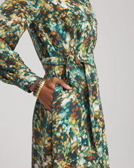 Chico's Printed Long-Sleeved Shirtdress