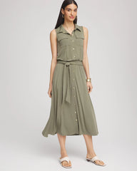 Chico's Travelers™ Knit Sleeveless Shirtdress