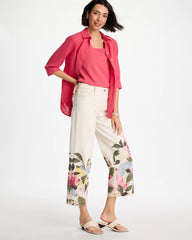 Chico's Printed Pull-On Wide Crop Jeans