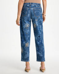 Chico's Relaxed Embroidered Boyfriend Jean