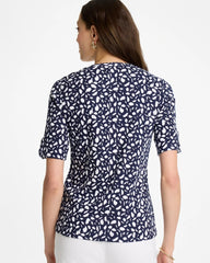 Chico's Printed Pima V-Neck Tee