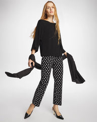 Chico's Matte Jersey Bubble Hem Top