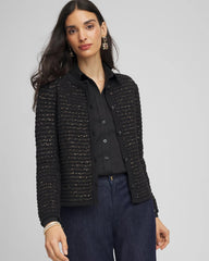 Chico's Shine Cropped Cardigan