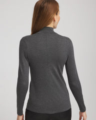 Chico's Ella Rhinestone Mockneck Sweater