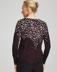 Chico's Ella Printed V-Neck Sweater