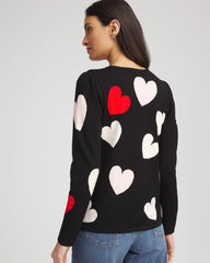 Chico's V-Day Multi-Heart Pullover