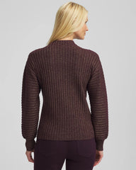 Chico's Metallic Ribbed Pullover