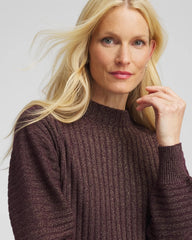 Chico's Metallic Ribbed Pullover