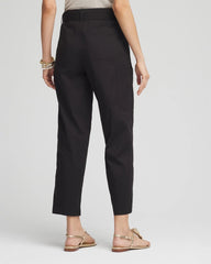 Chico's Poplin Pull-On Tapered-Leg Cropped Pants