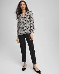 Chico's Matelassé Slim Tapered Ankle Pants