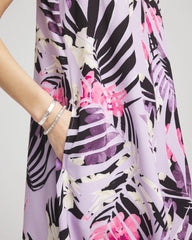 Chico's Zenergy® Floral Palms Lightweight Midi Dress