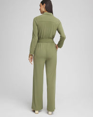 Chico's Belted Jersey Maxi Jumpsuit