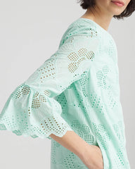 Chico's Eyelet Cotton Voile Dress