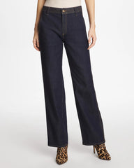 Chico's Trapunto Wide-Leg High-Rise Jeans