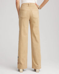Chico's Embroidered High-Rise Wide-Leg Jeans