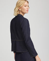 Chico's Denim Peplum Blazer