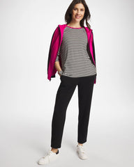 Chico's Zenergy® Striped Jacquard Contrast Pullover Top