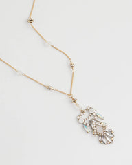 Chico's Adjustable Opalescent Pendant Necklace