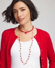 Chico's Convertible Red Necklace