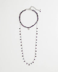 Chico's Convertible Purple Long Short Necklace