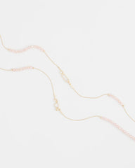 Chico's Pink Double-Strand Necklace