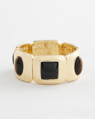 Chico's Neutral Gold Stretch Bracelet