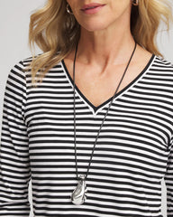 Chico's Silvertone Adjustable Pendant Necklace