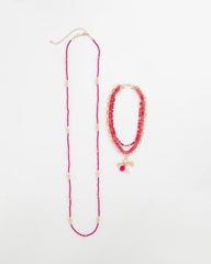 Chico's Convertible Beaded Pendant Necklace
