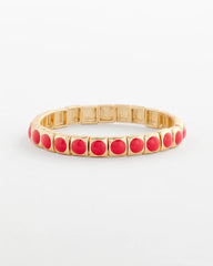 Chico's Bold Orange Goldtone Stretch Bracelet