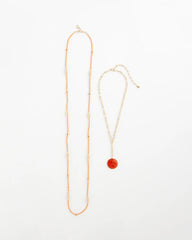 Chico's Convertible Beaded Pendant Necklace