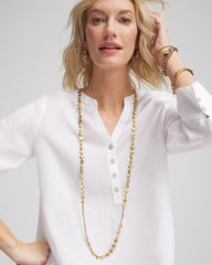 Chico's Gold Nugget Single Strand Necklace