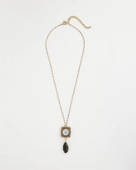 Chico's Clock Pendant Necklace